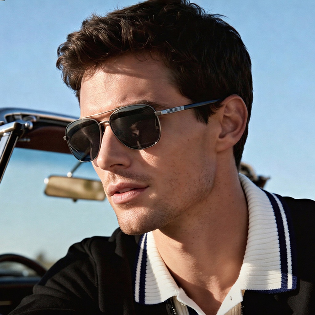 Eyeao Aviator Titanium Sunglasses S19201