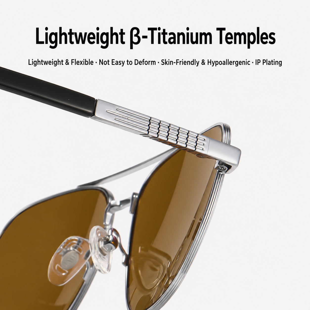 Eyeao Aviator Titanium Sunglasses S19201