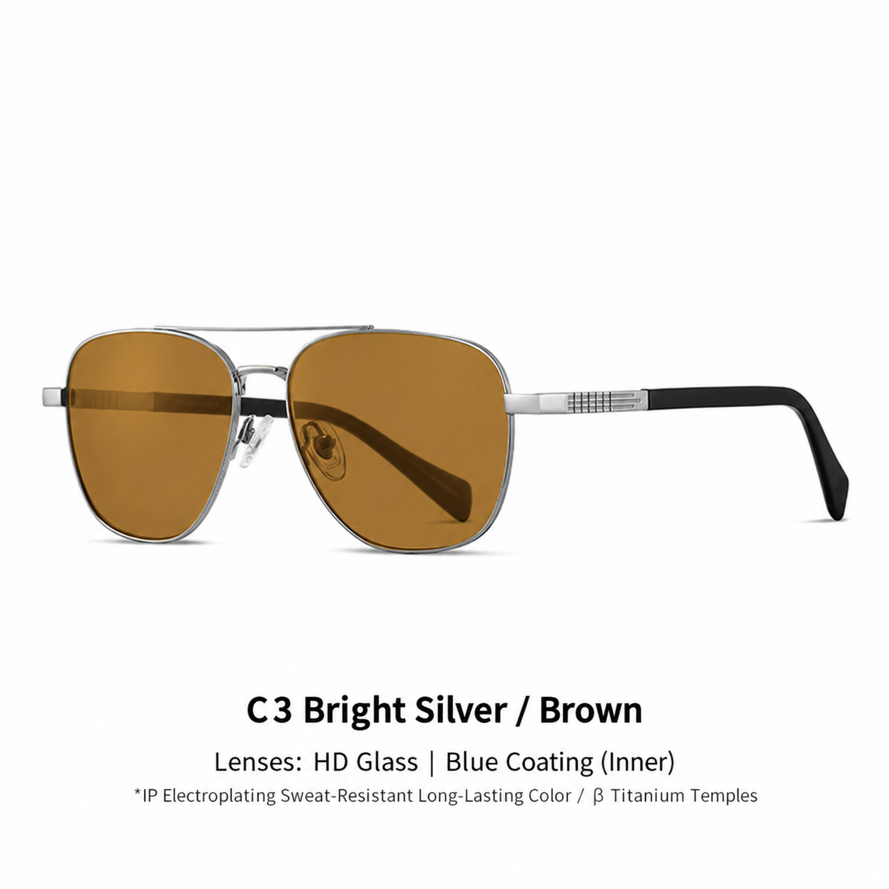 Eyeao Aviator Titanium Sunglasses S19201