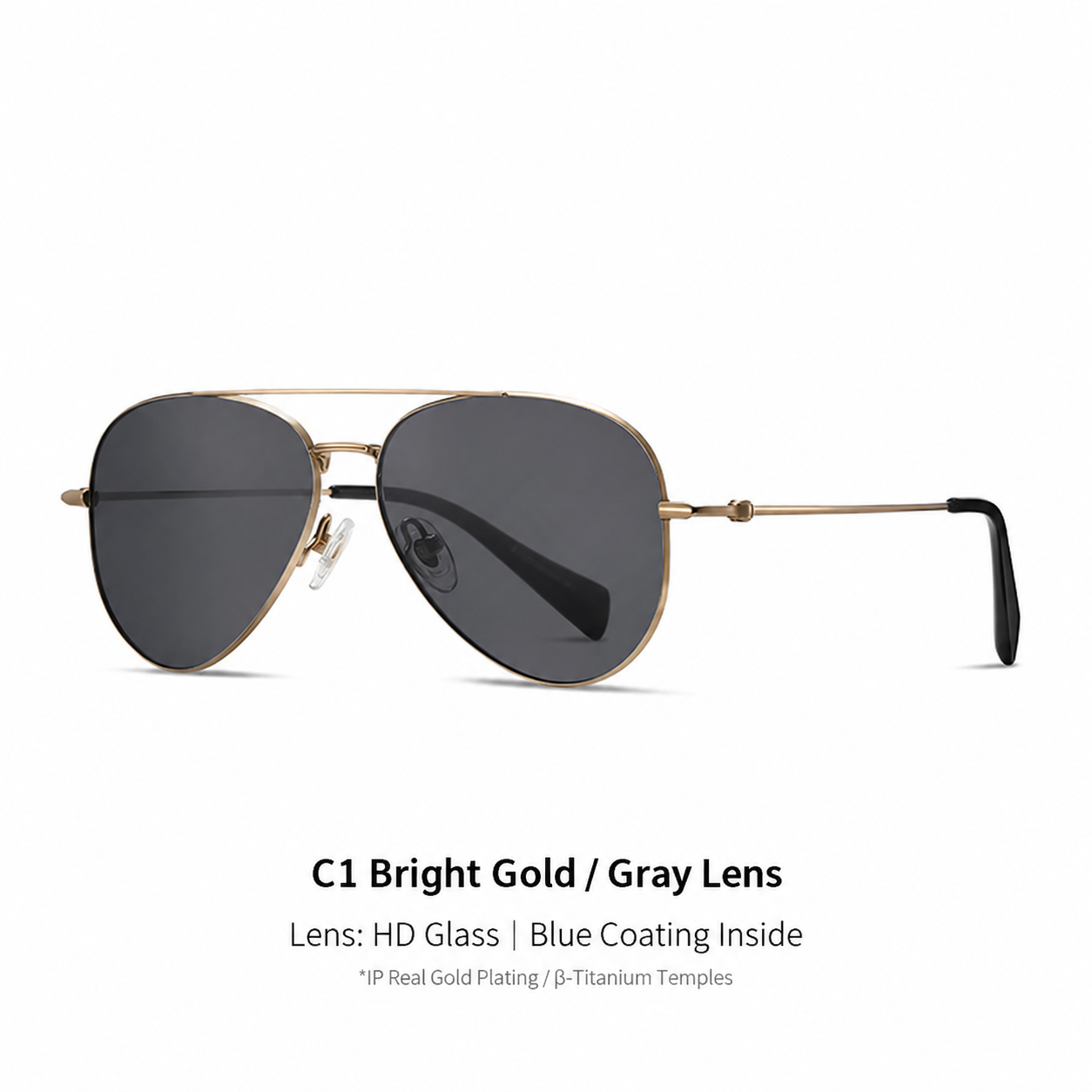 Eyeao Aviator Titanium Sunglasses S19204