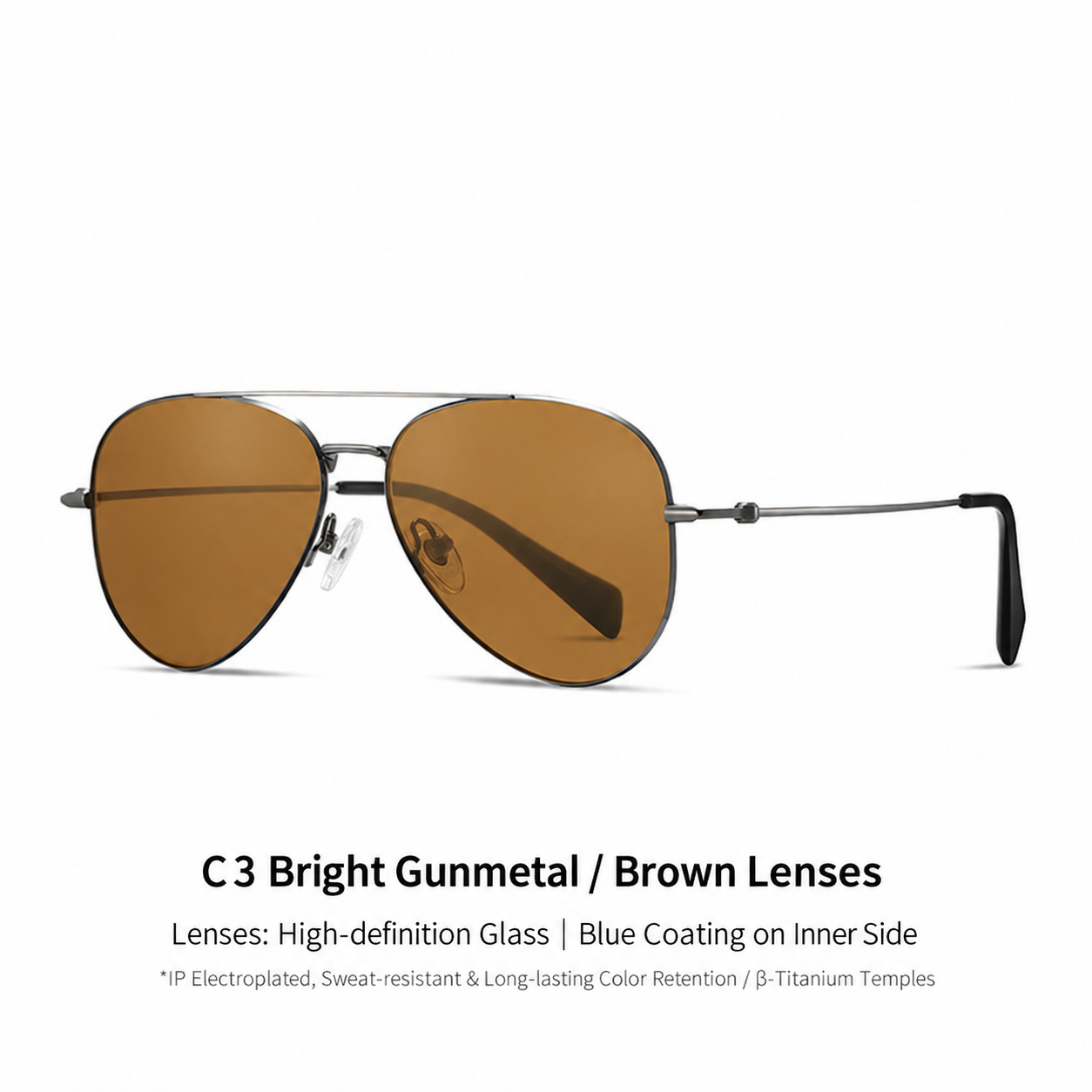 Eyeao Aviator Titanium Sunglasses S19204