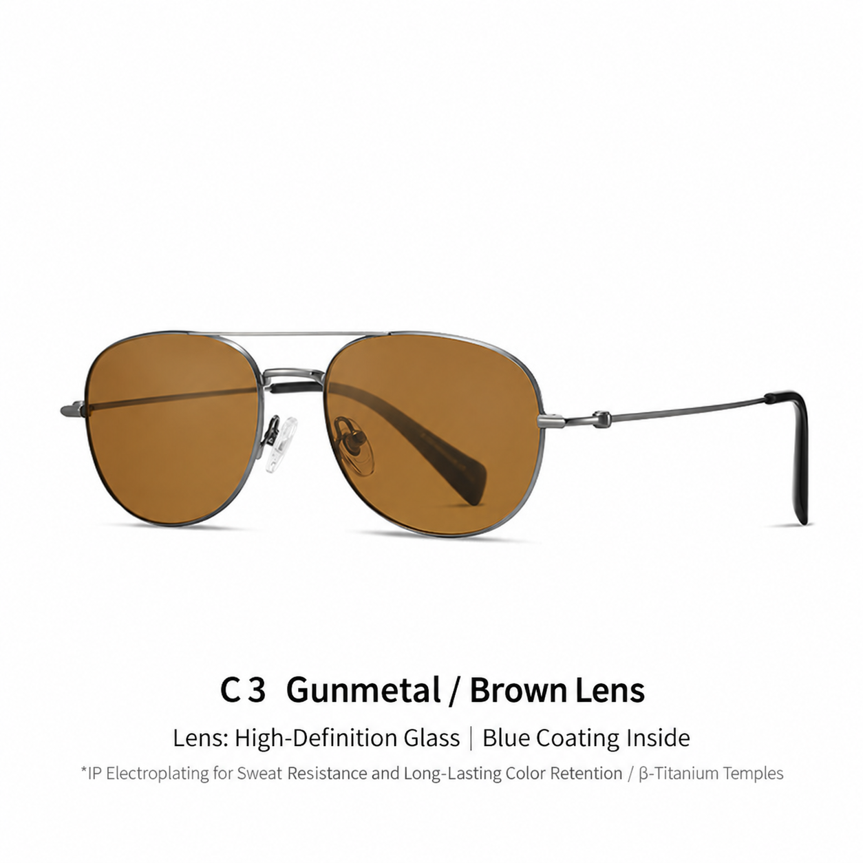 Eyeao Titanium Blue light blocking Sunglasses S19206