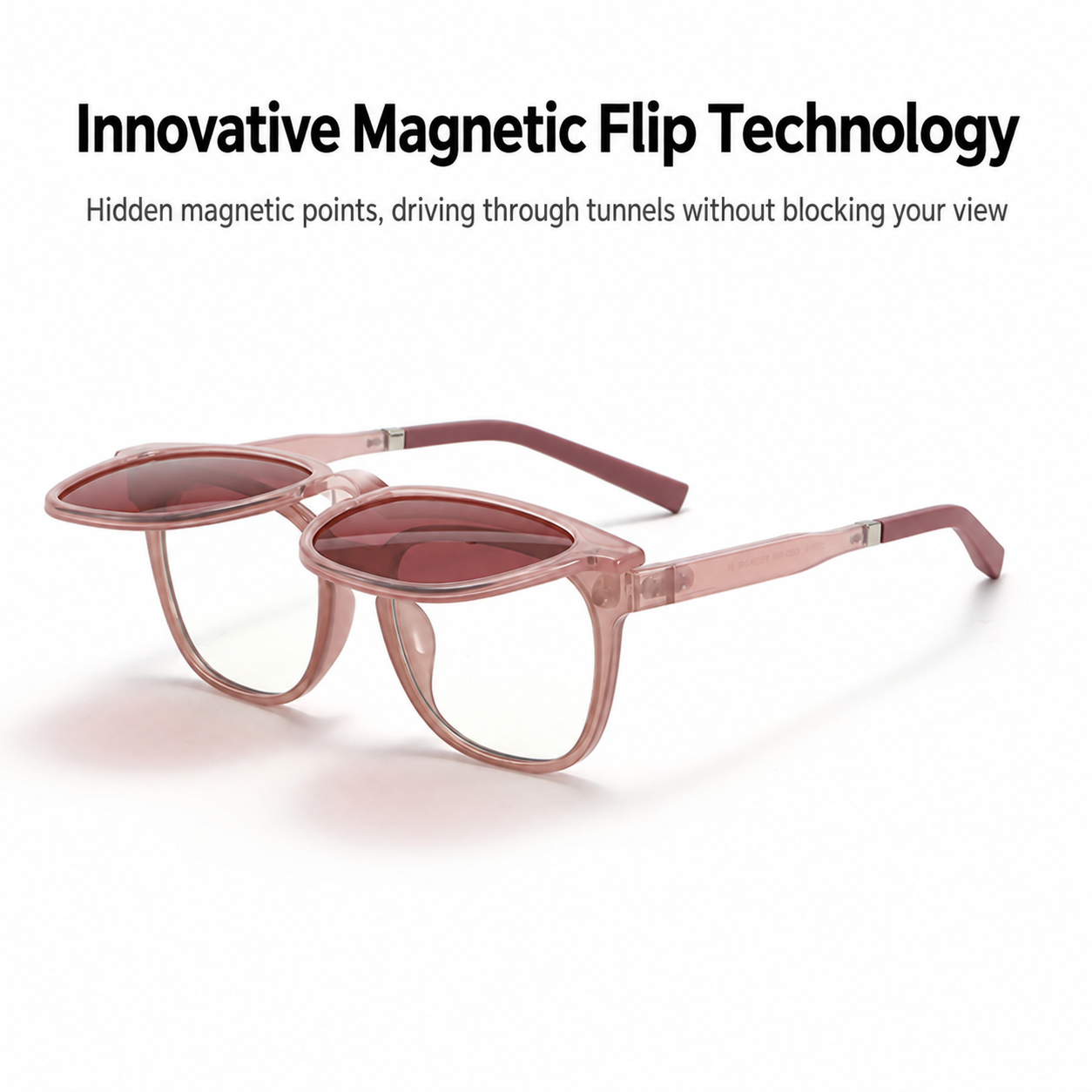 Eyeao Round Magnetic Clip-on Polarized Sunglasses CG7705