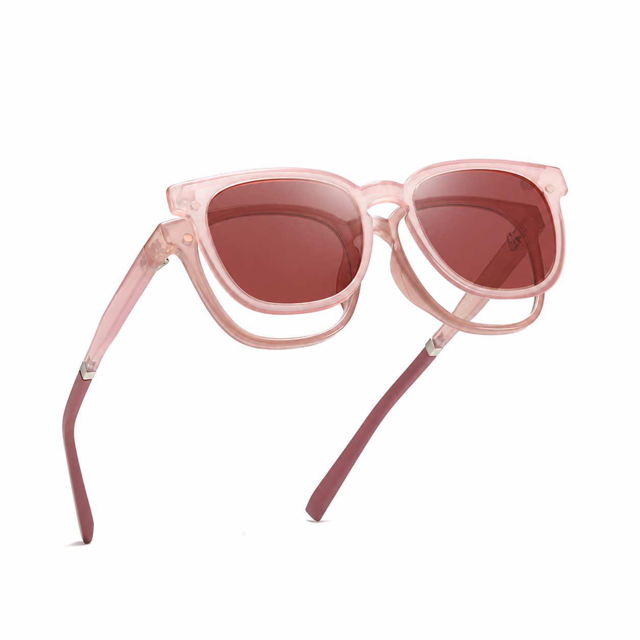 Eyeao Round Magnetic Clip-on Polarized Sunglasses CG7705