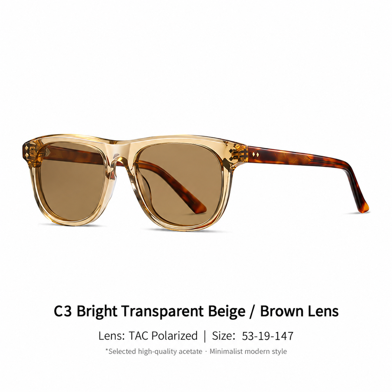 Eyeao Square Acetate UV400 Sunglasses S32242