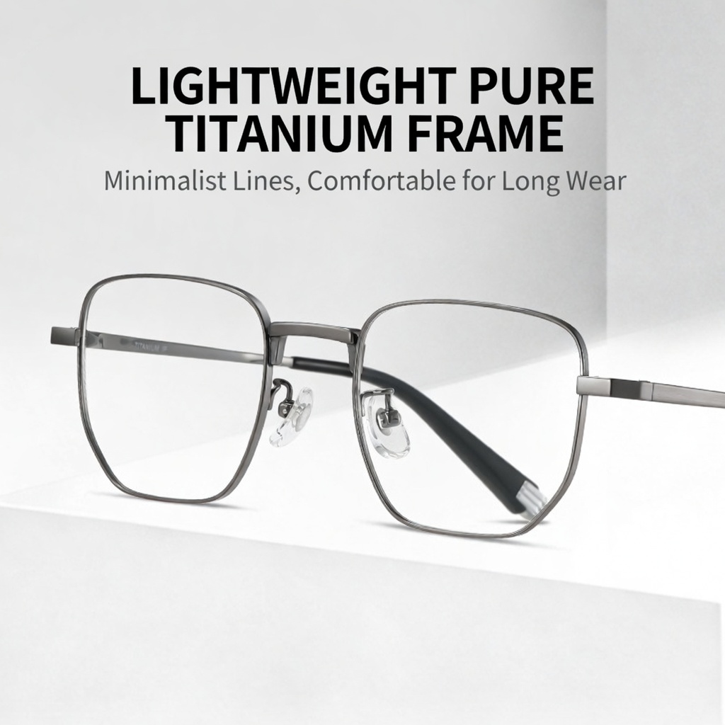 Eyeao Polygon Pure titanium LF9014