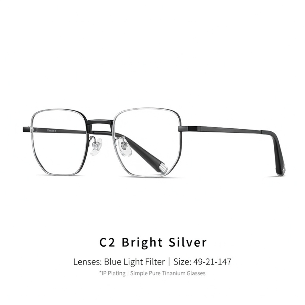 Eyeao Polygon Pure titanium LF9014