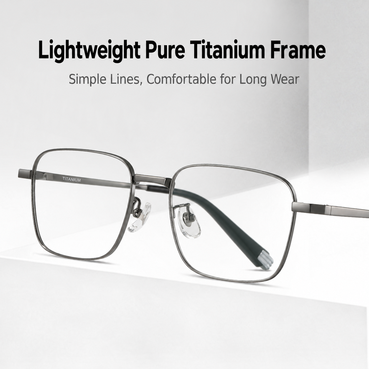 Eyeao Square Pure titanium Blue light blocking Optical frames LF9015