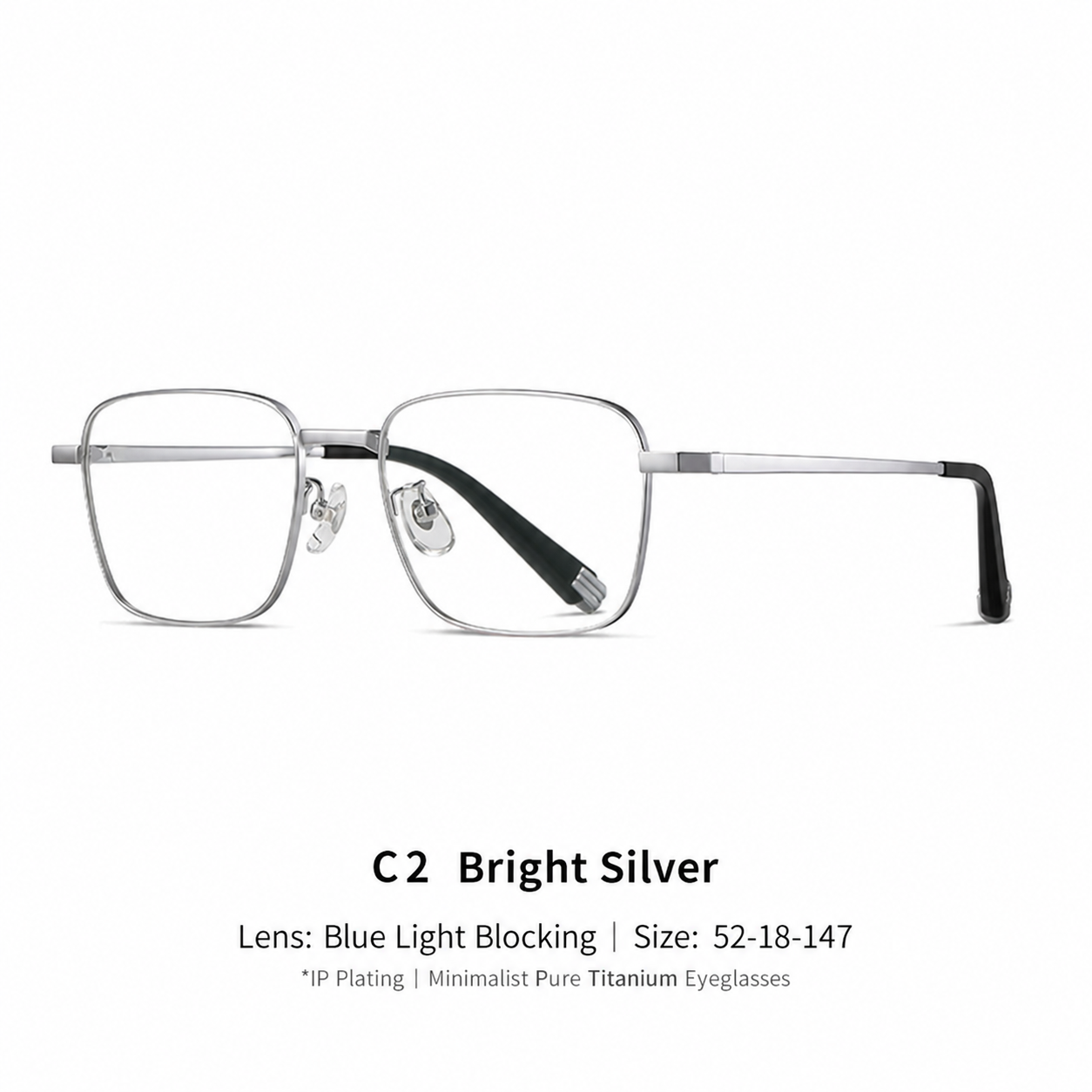 Eyeao Square Pure titanium Blue light blocking Optical frames LF9015