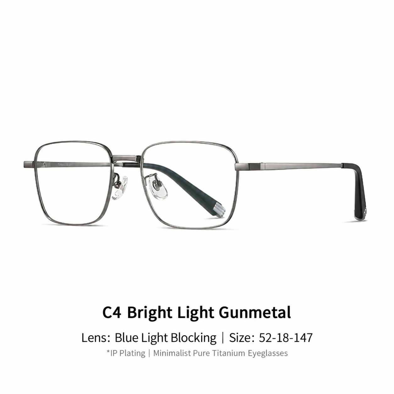 Eyeao Square Pure titanium Blue light blocking Optical frames LF9015
