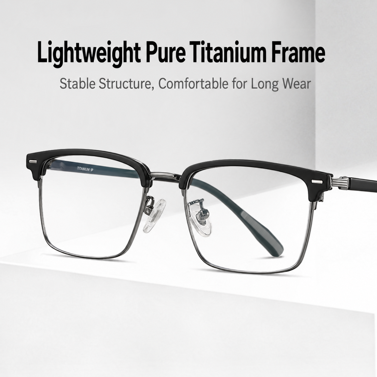 Eyeao Titanium Blue light blocking Optical frames F51104