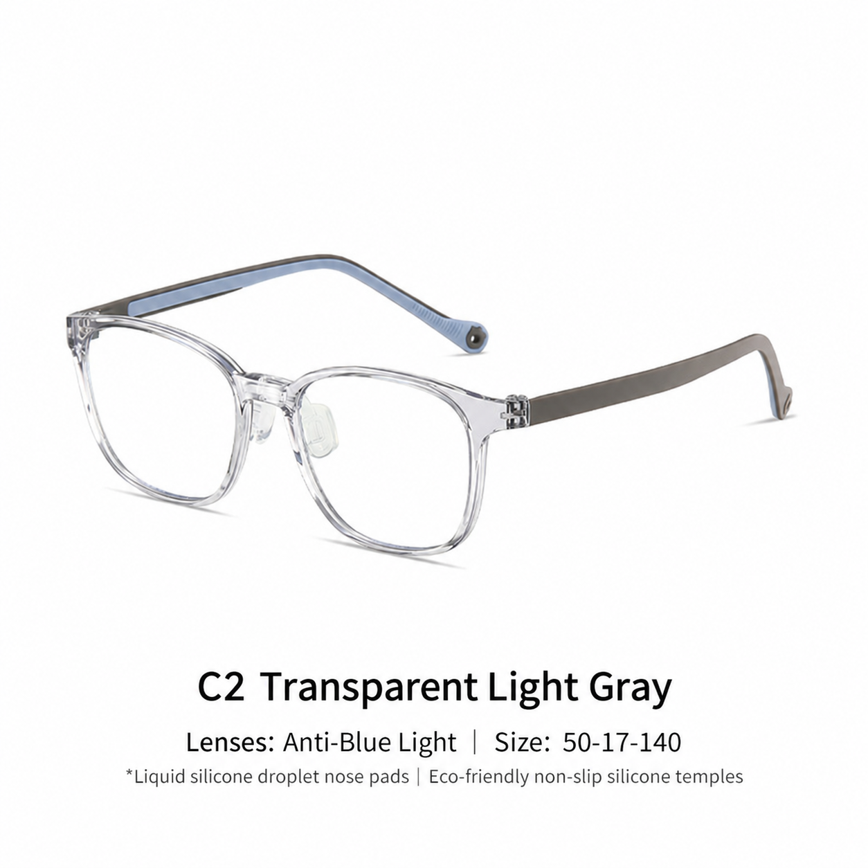 Eyeao Silica gel Blue light blocking Optical frames K8206