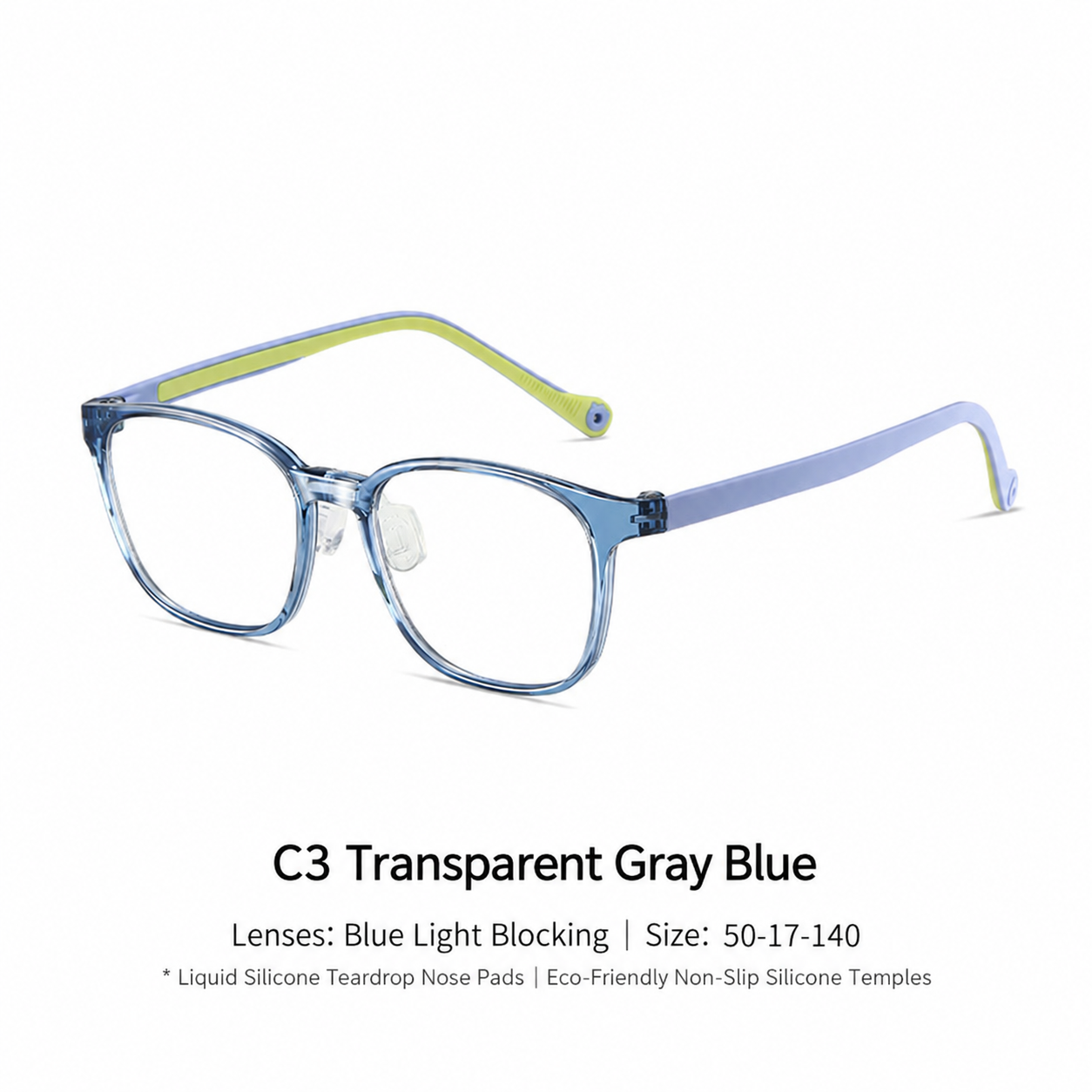 Eyeao Silica gel Blue light blocking Optical frames K8206