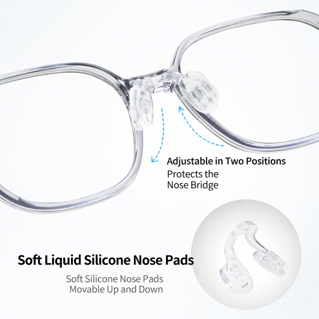 Eyeao Silica gel Blue light blocking UV400 Optical frames K8215