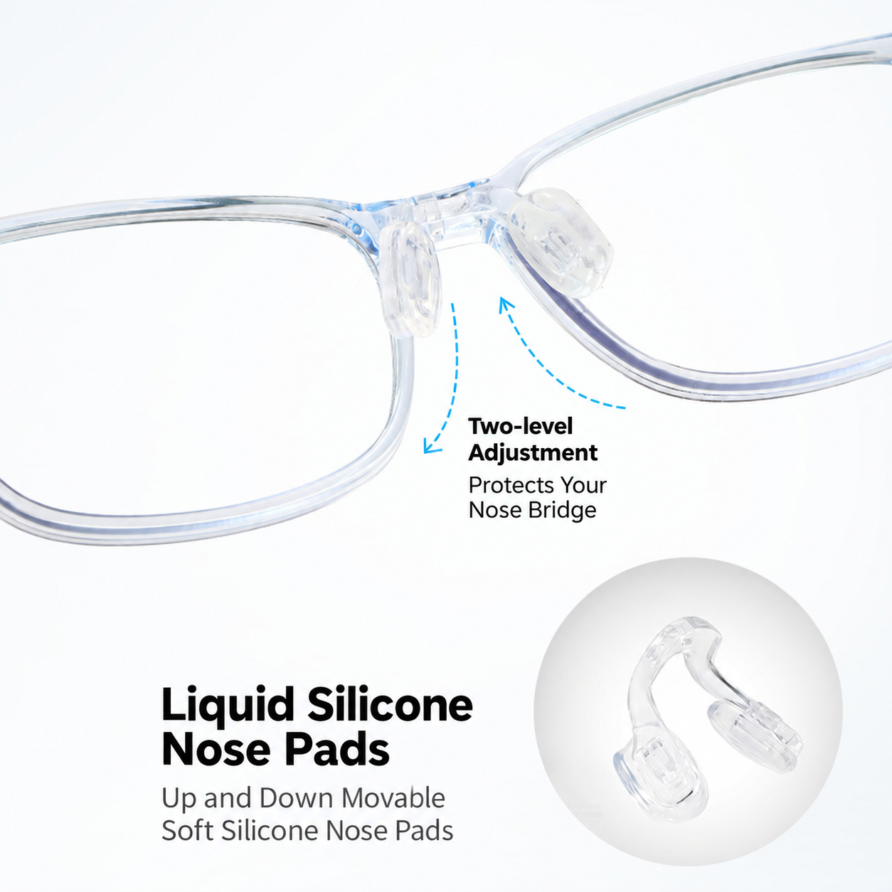 Eyeao Silica gel Blue light blocking Optical frames K8217