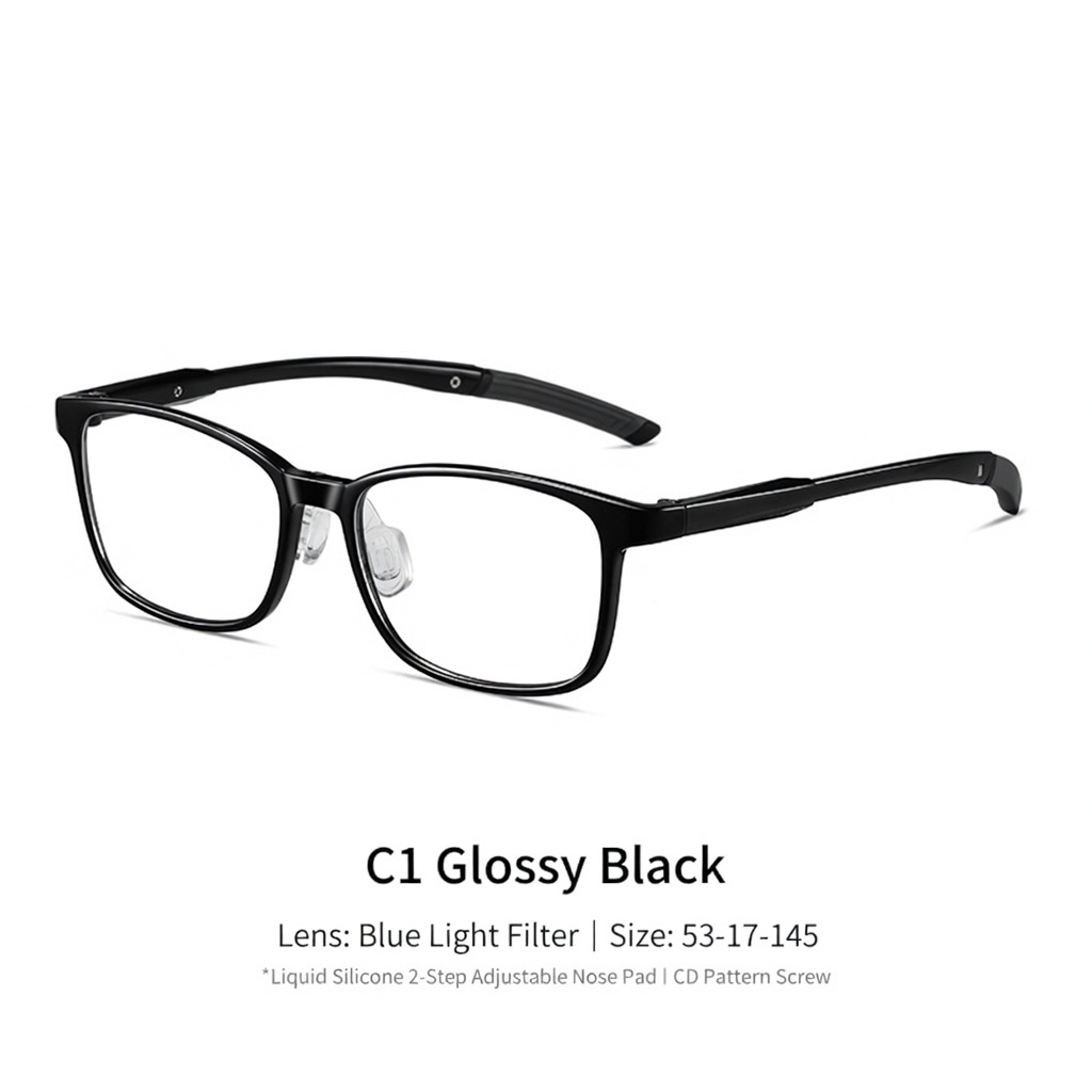 Eyeao Silica gel Blue light blocking Optical frames K8217