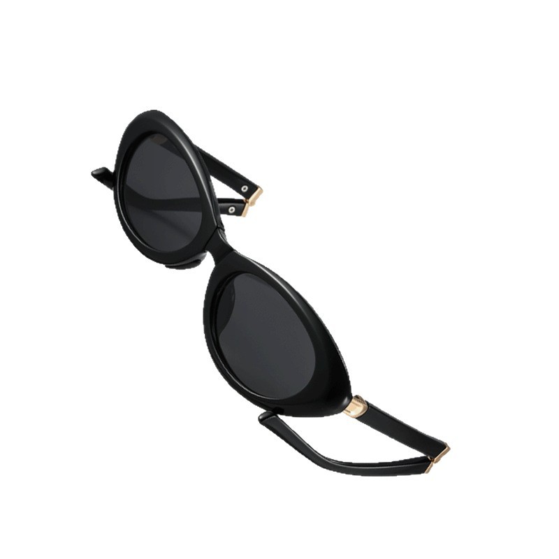 Eyeao Cat eye Metal Silica gel Polarized Sunglasses S24104