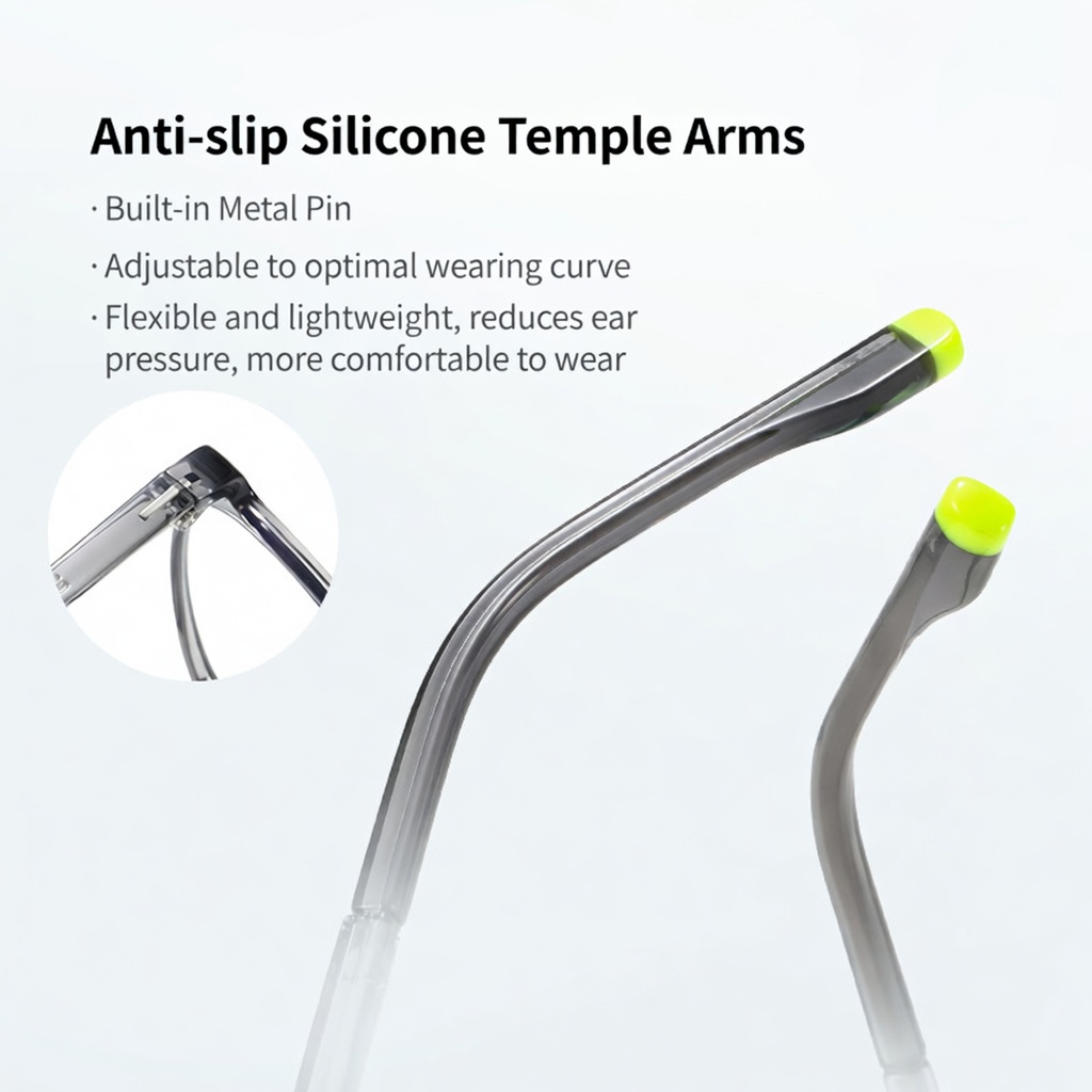 Eyeao Silica gel Blue light blocking Optical frames K8222