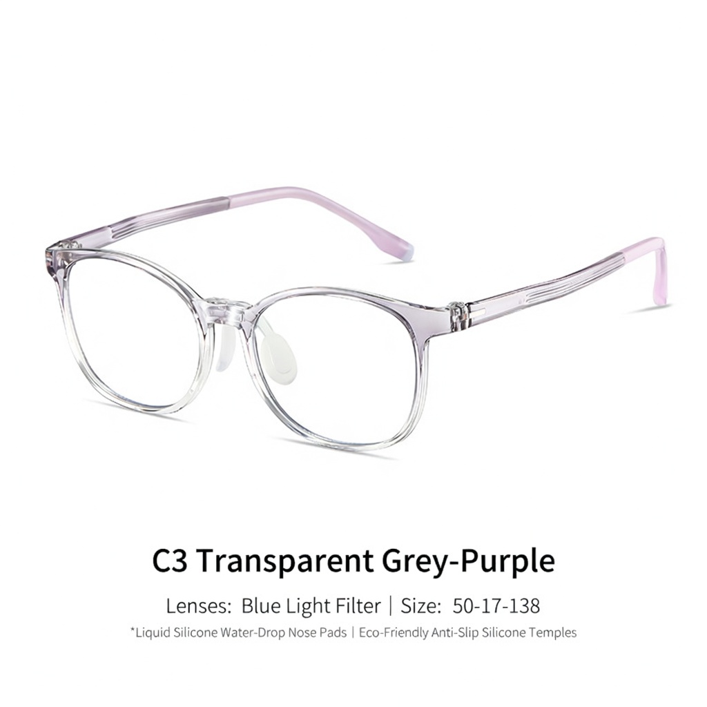 Eyeao Silica gel Blue light blocking Optical frames K8222