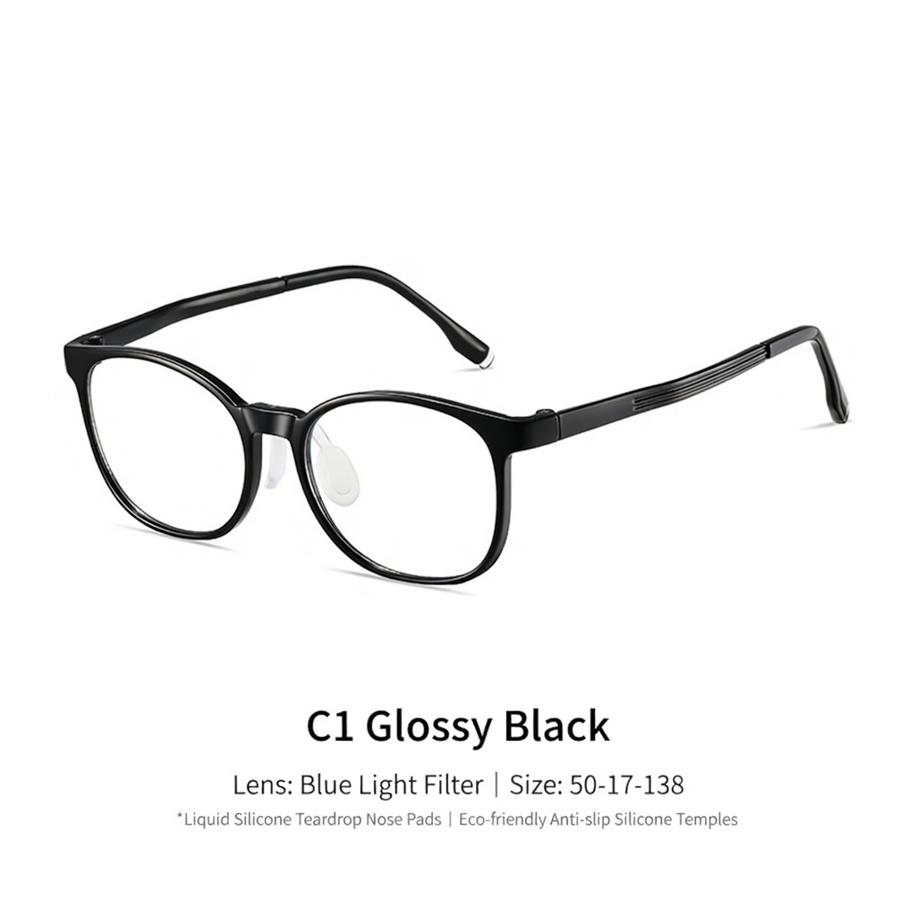 Eyeao Silica gel Blue light blocking Optical frames K8222