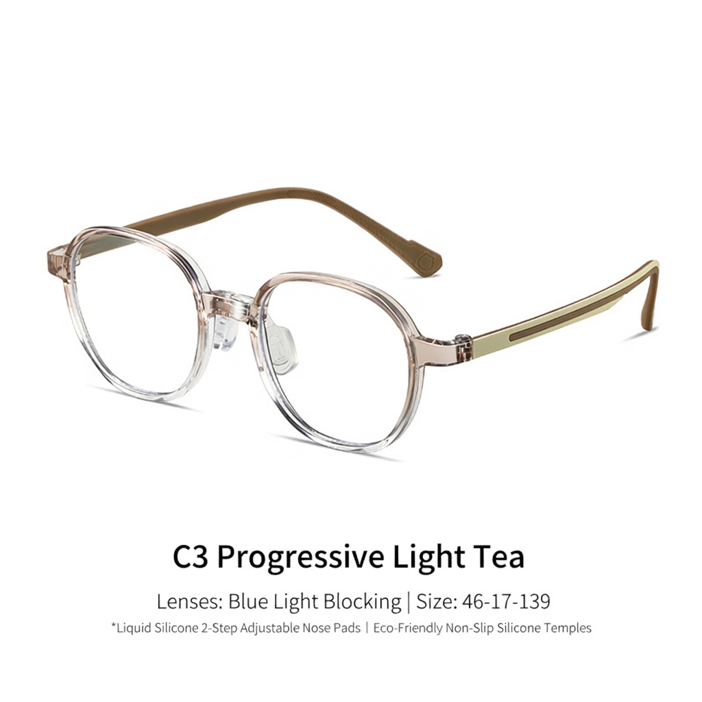 Eyeao Silica gel Blue light blocking Optical frames K8220