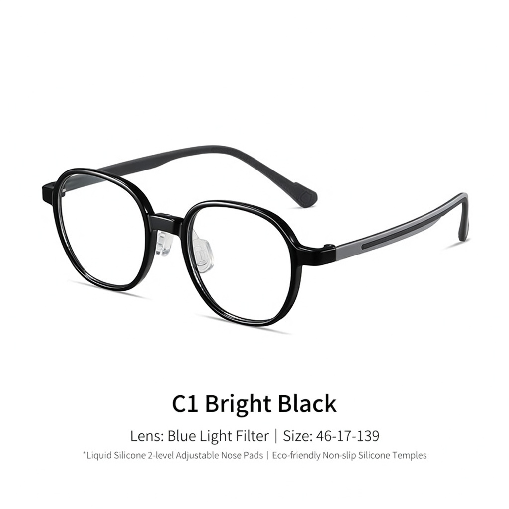Eyeao Silica gel Blue light blocking Optical frames K8220