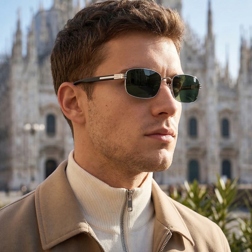 Eyeao Square Metal Acetate Polarized UV400 S15219