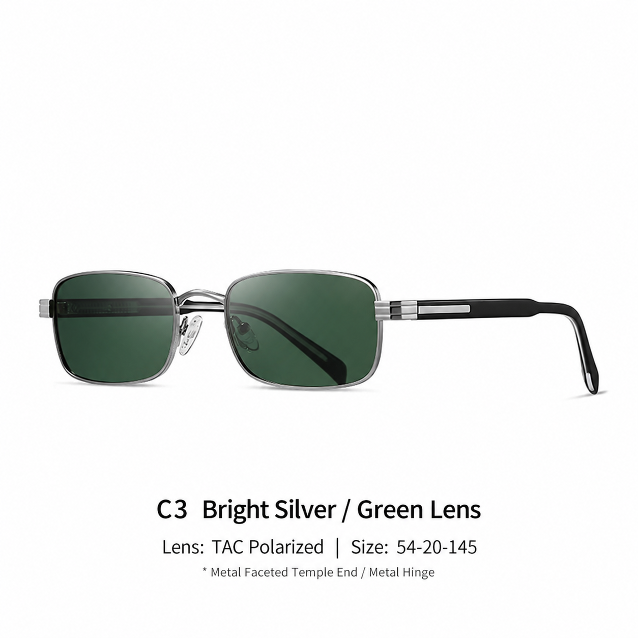 Eyeao Square Metal Acetate Polarized UV400 S15219