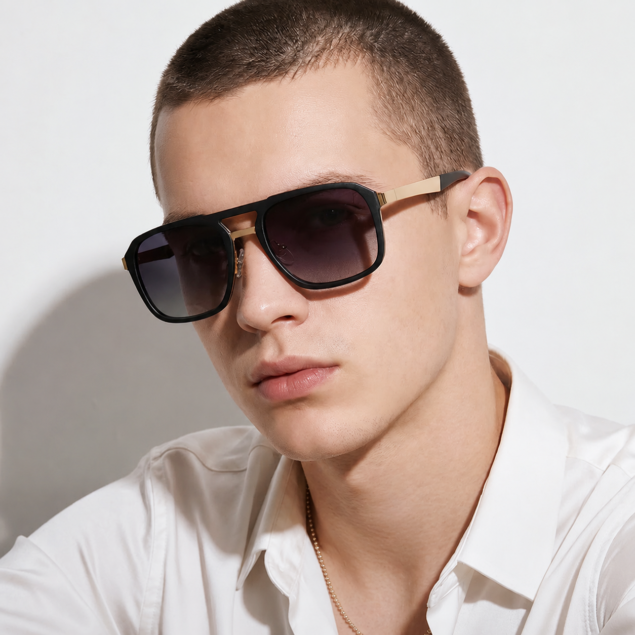 Eyeao Aviator Silica gel Sunglasses S15217