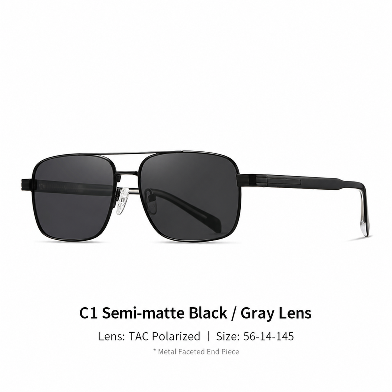 Eyeao Metal Acetate Polarized Sunglasses S15221