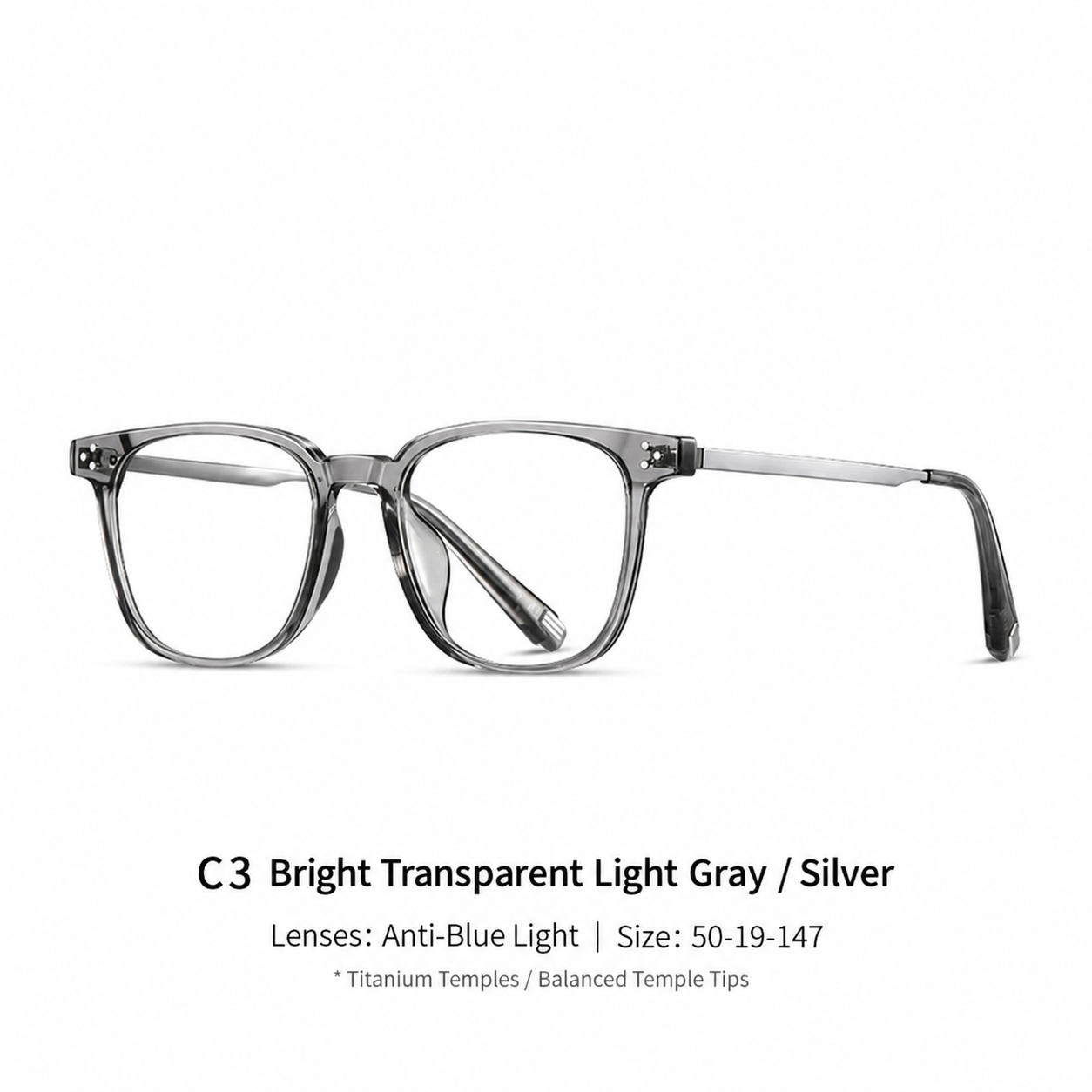 Eyeao Titanium Blue light blocking Optical frames TR4001
