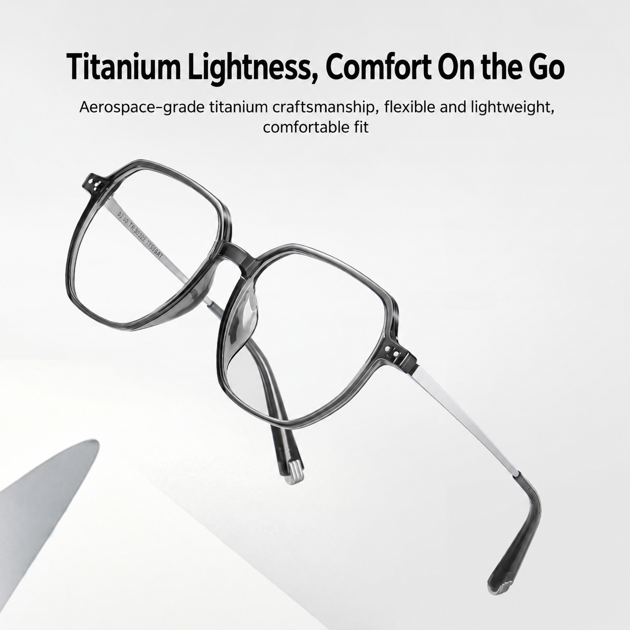 Eyeao Oval Titanium Blue light blocking Optical frames TR4002