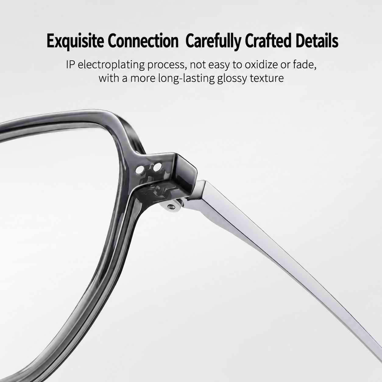 Eyeao Oval Titanium Blue light blocking Optical frames TR4002