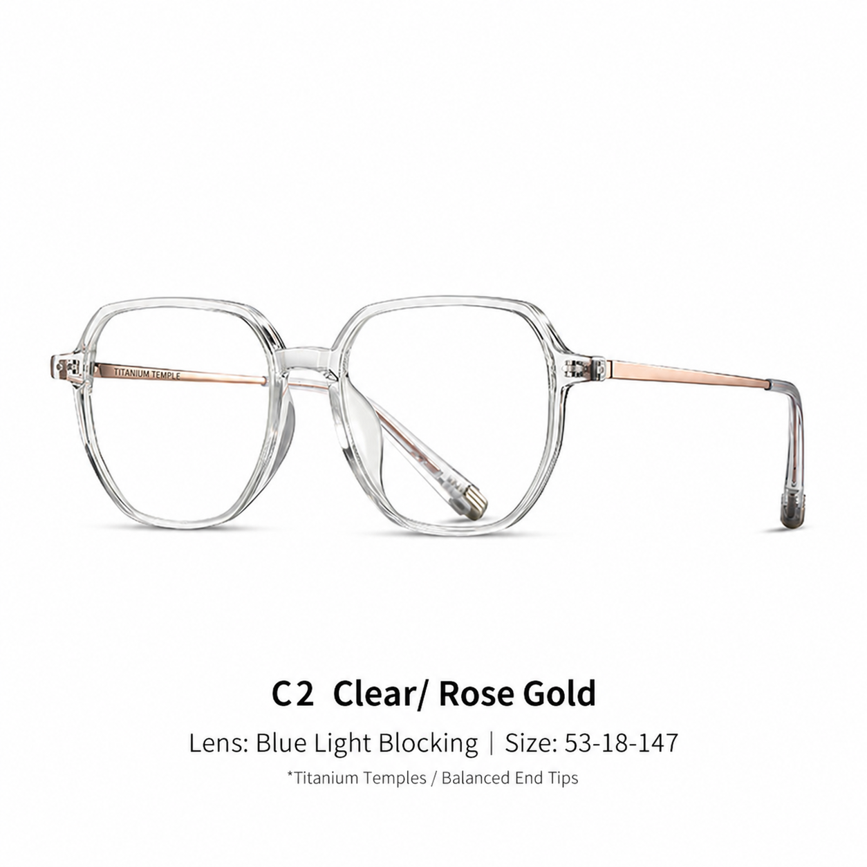 Eyeao Oval Titanium Blue light blocking Optical frames TR4002