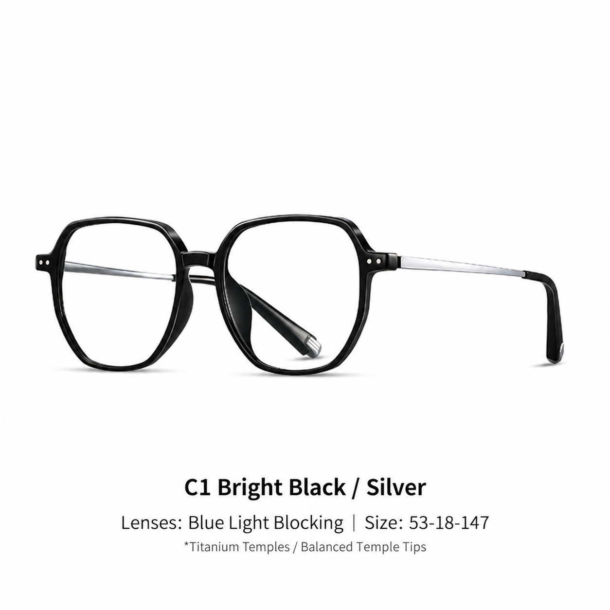 Eyeao Oval Titanium Blue light blocking Optical frames TR4002