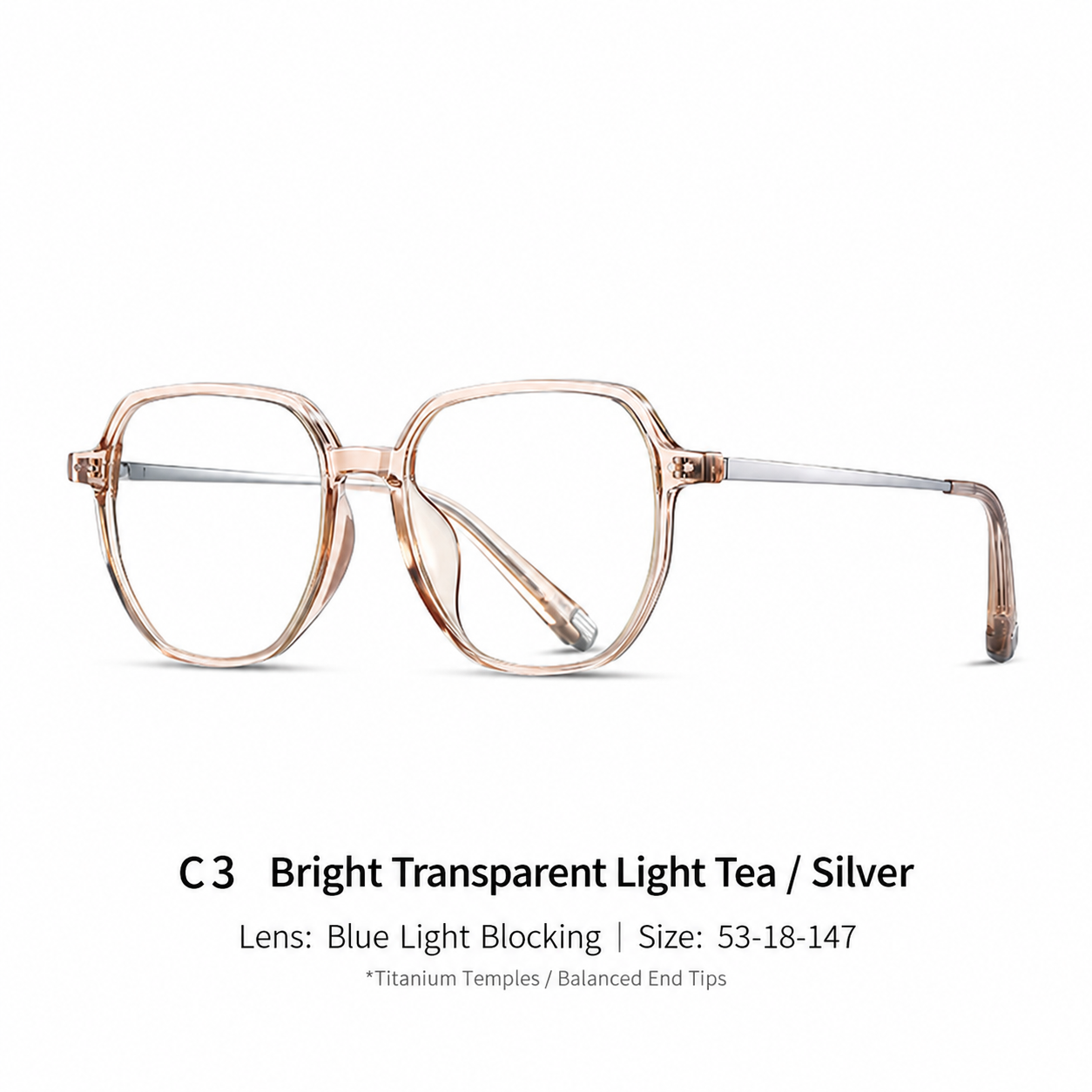 Eyeao Oval Titanium Blue light blocking Optical frames TR4002