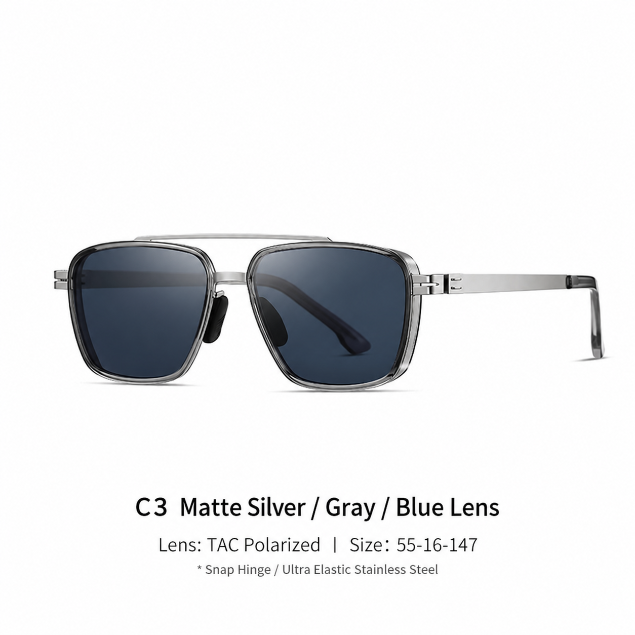Eyeao Square Polarized Night driving Sunglasses S15227