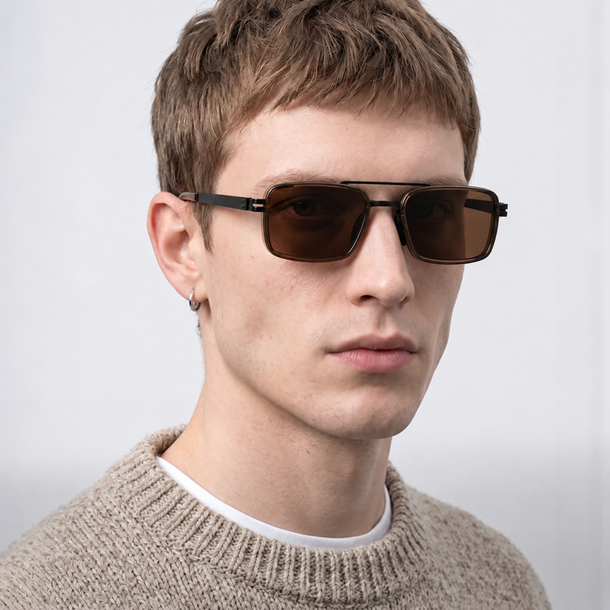 Eyeao Square Polarized Night driving Sunglasses S15229
