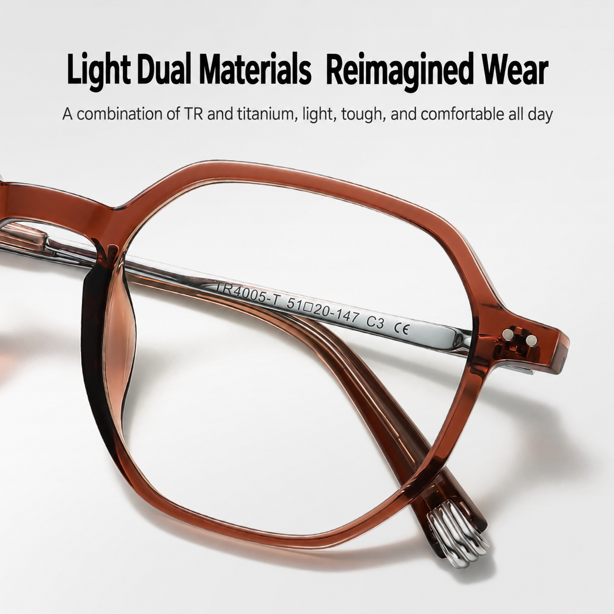Eyeao Titanium Blue light blocking Optical frames TR4005