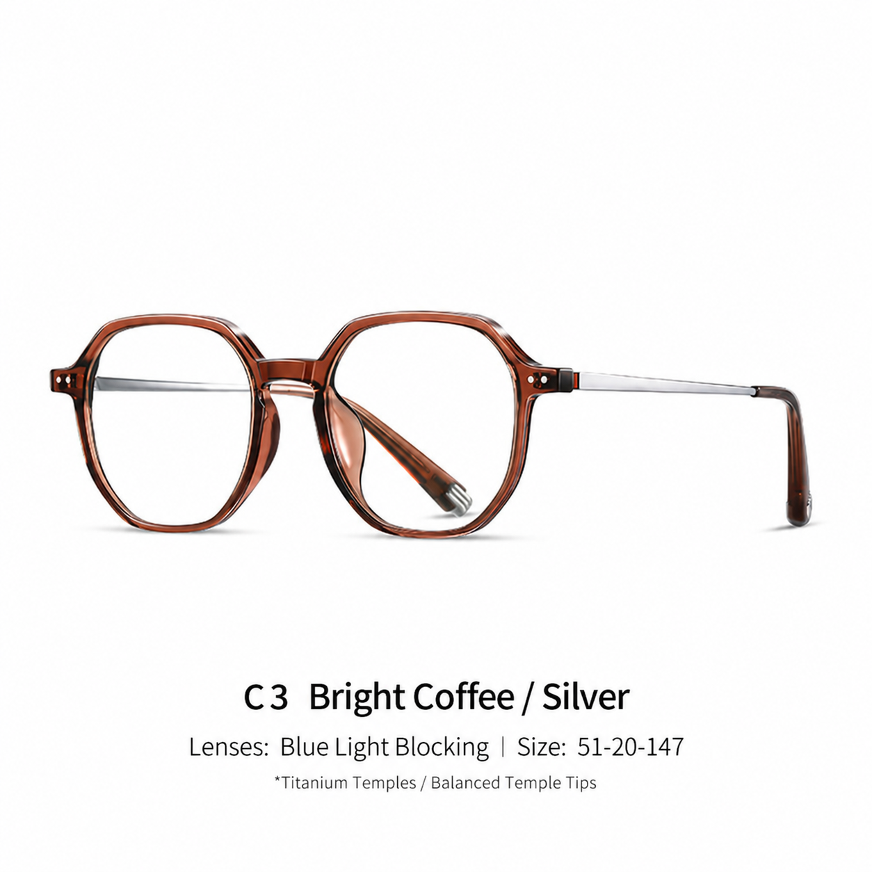 Eyeao Titanium Blue light blocking Optical frames TR4005