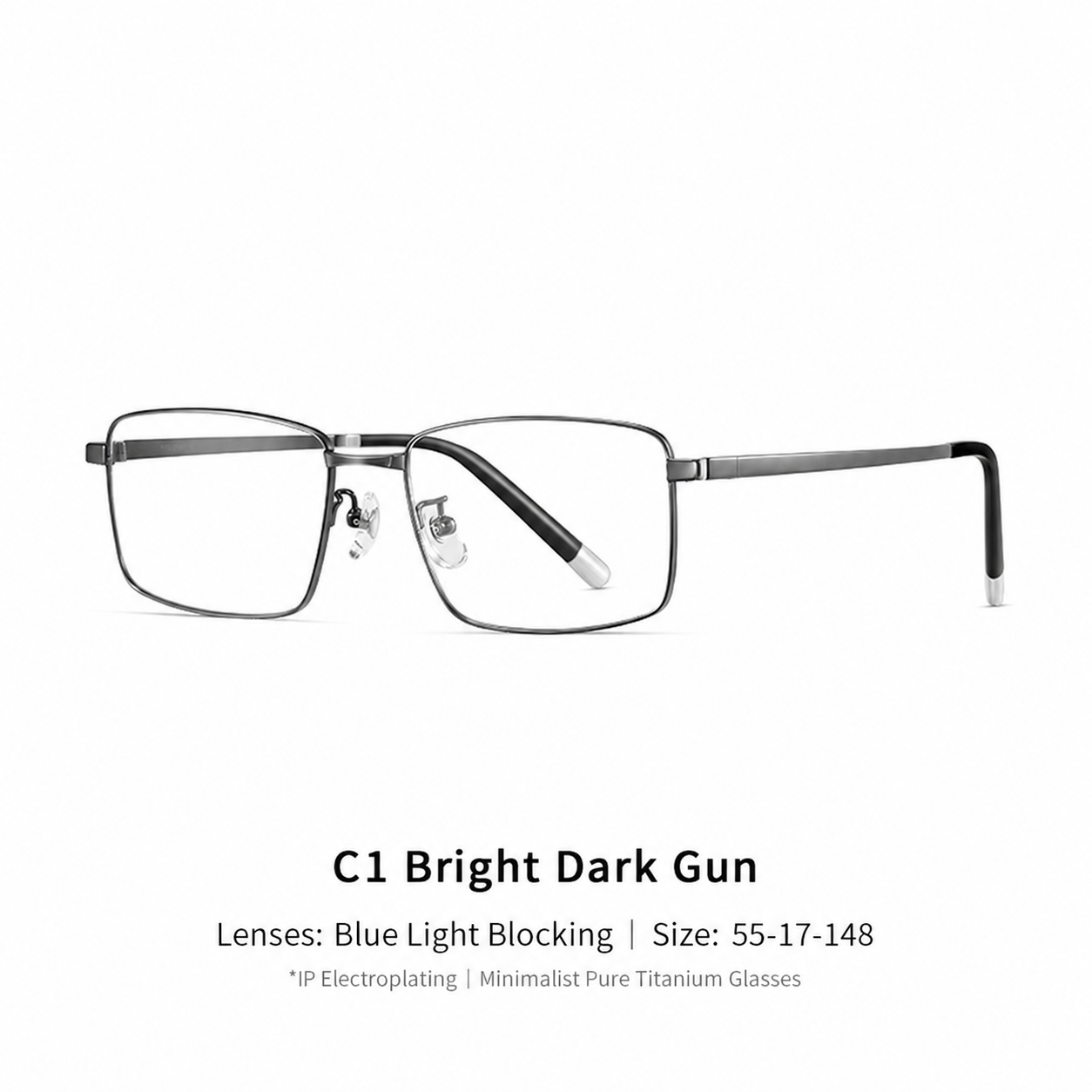 Eyeao Titanium Blue light blocking Optical frames LE8016