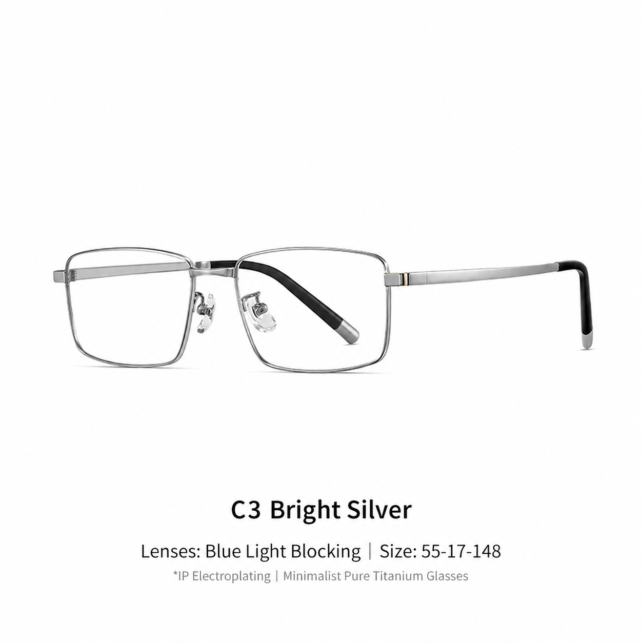 Eyeao Titanium Blue light blocking Optical frames LE8016
