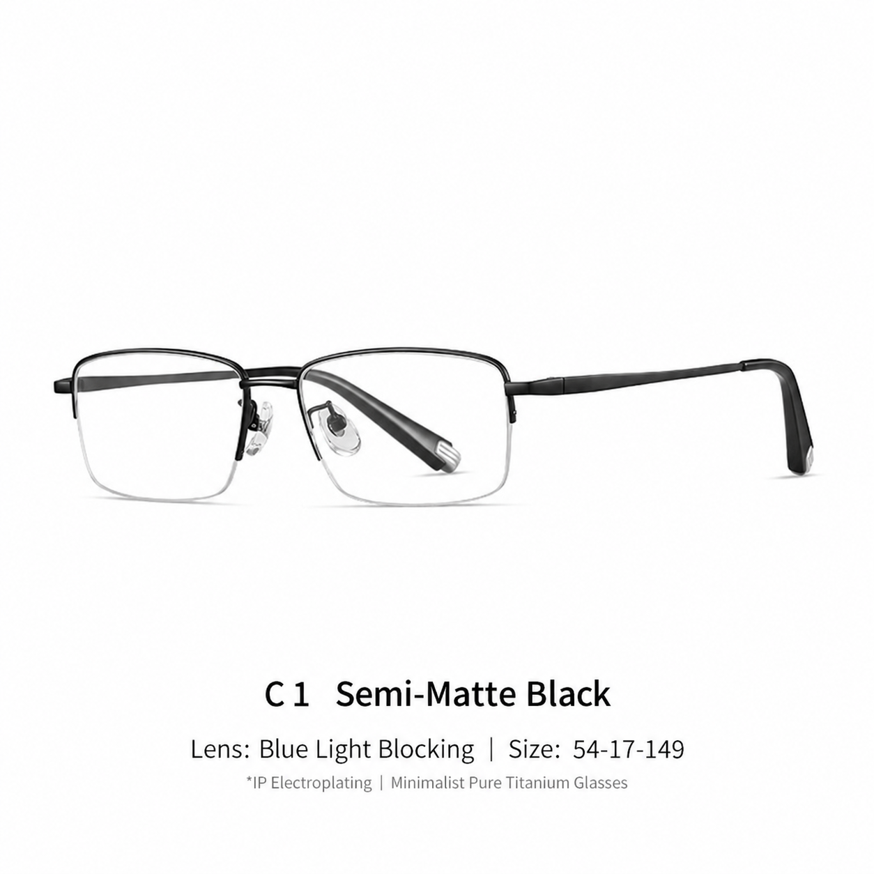 Eyeao Titanium Blue light blocking Optical frames LE8028