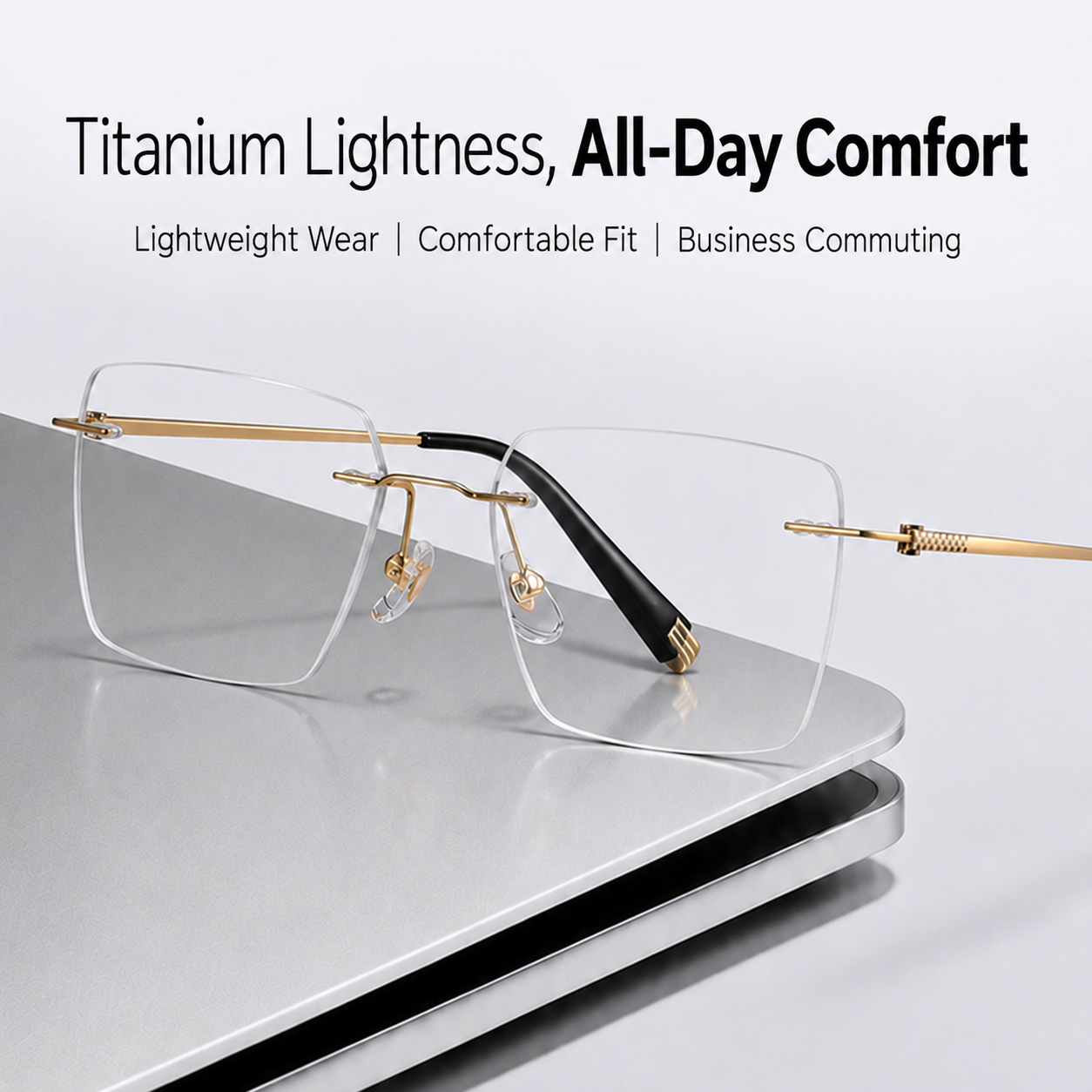 Eyeao Titanium Blue light blocking Optical frames LE8026
