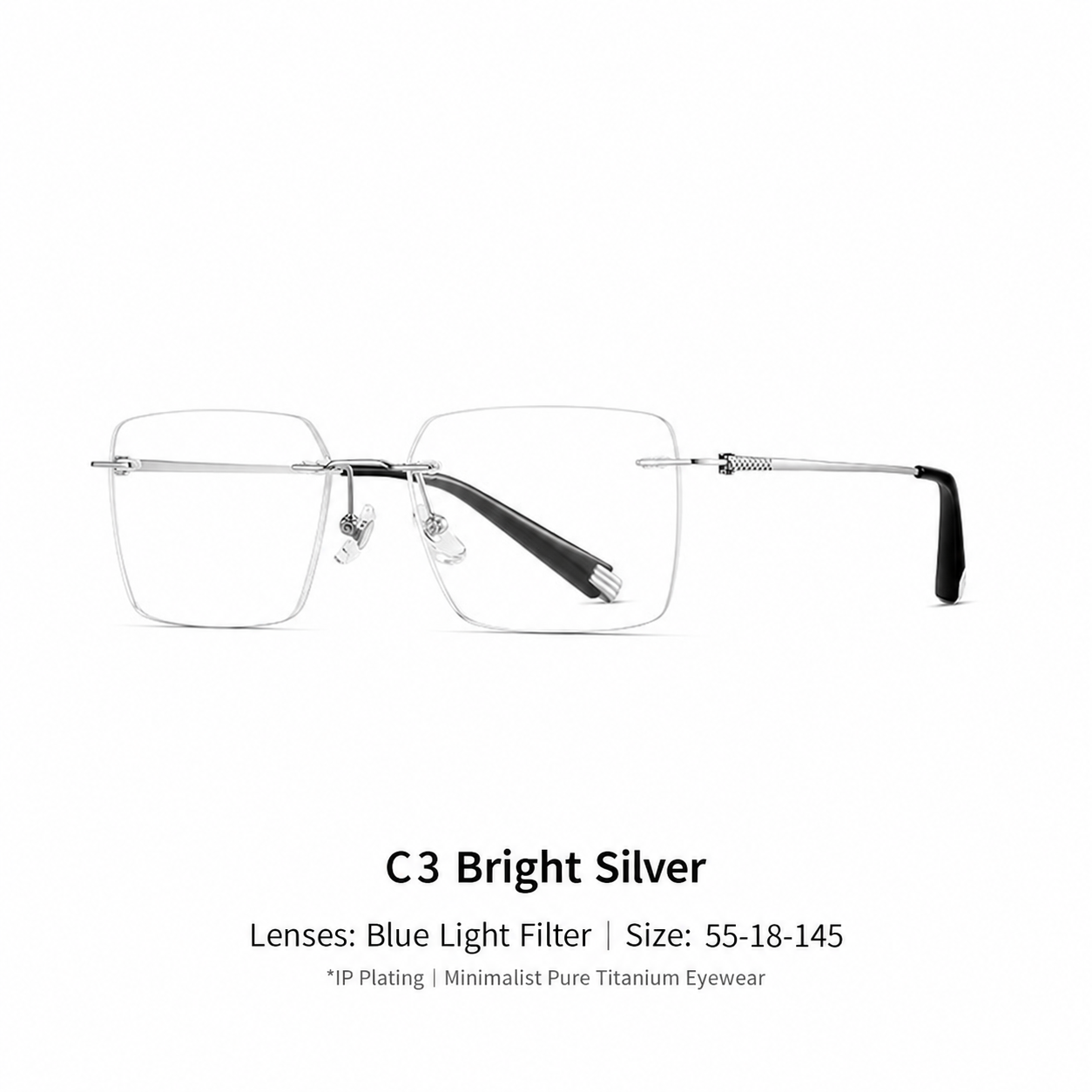 Eyeao Titanium Blue light blocking Optical frames LE8026
