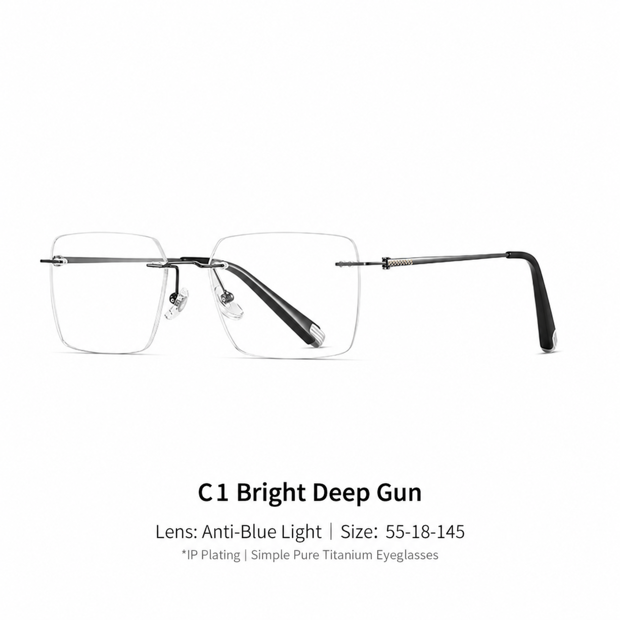 Eyeao Titanium Blue light blocking Optical frames LE8026