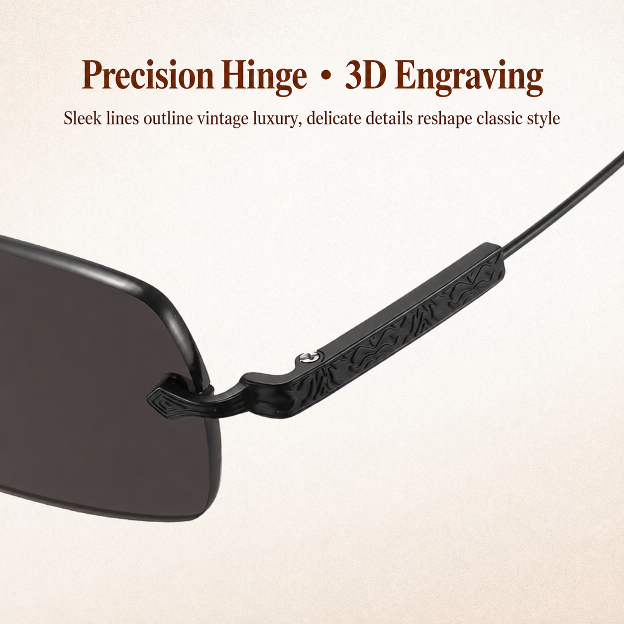 Eyeao Square Pure titanium UV400 Sunglasses S62103