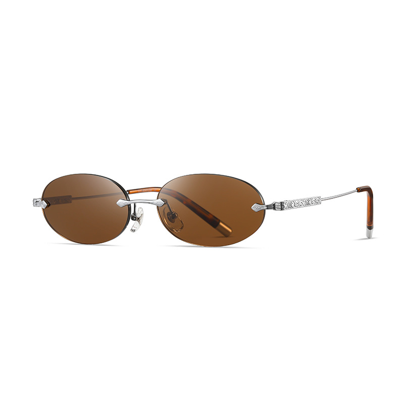 Eyeao Oval Pure titanium UV400 Sunglasses S62104