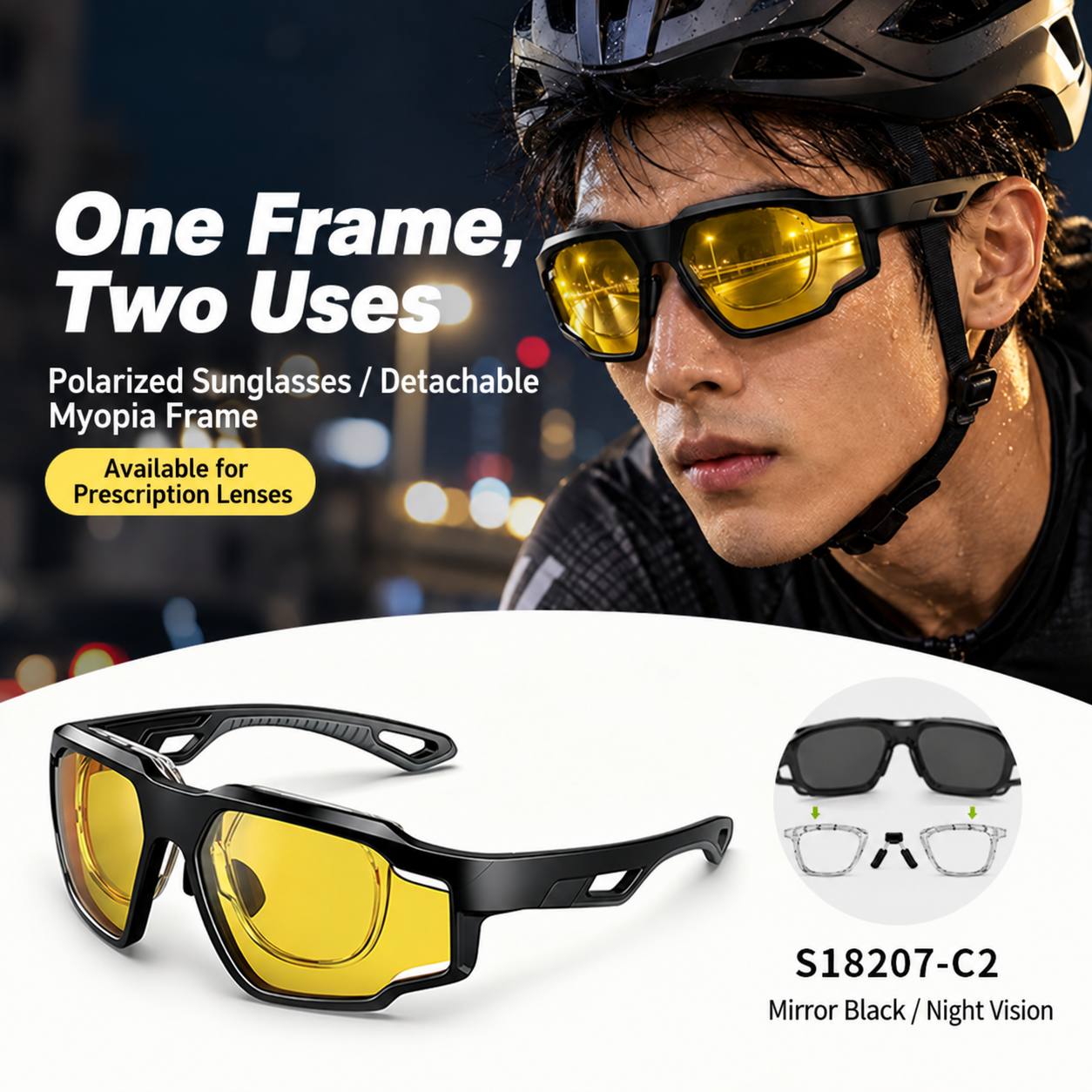 Eyeao Windproof Polarized Sports sunglasses S18207