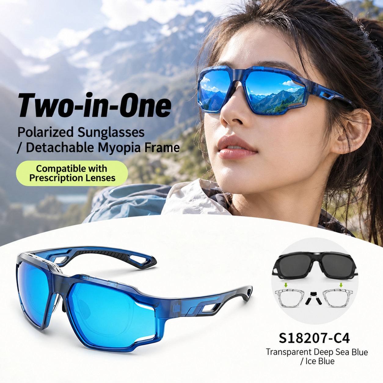 Eyeao Windproof Polarized Sports sunglasses S18207